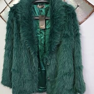 Sera J Fuzzy Green Jacket